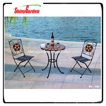 Mosaic 3pc Bistro Set Conjunto de silla de mesa mosaico